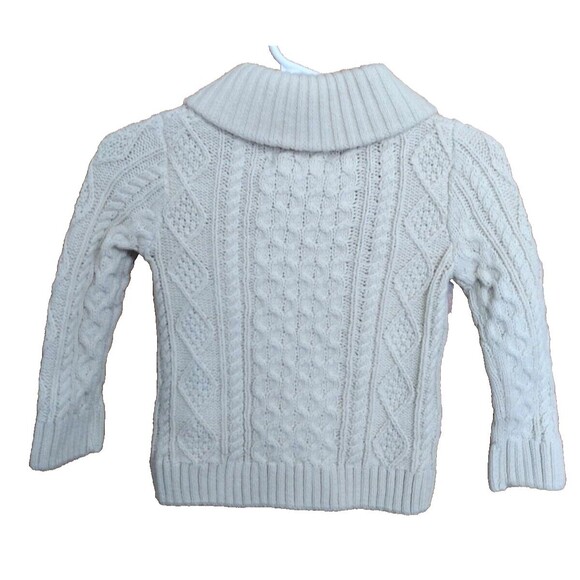 Aspen Kids 12 Month Fisherman's Cable Knit Pullover Sweater Cream Color NWT - Picture 4 of 5